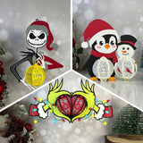 Pack 3 Different Xmas Lantern 5 - 3D Christmas Lantern File - Cricut File - LightBoxGoodMan