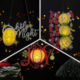 Pack 3 Different Xmas Lantern 8 - 3D Christmas Lantern File - Cricut File - LightBoxGoodMan