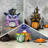 Pack 3 Different Lantern Patterns 12 - Halloween Themed 3D Lantern File - Cricut File - LightBoxGoodMan