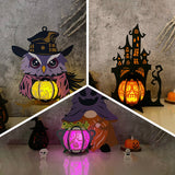 Pack 3 Different Lantern Patterns 12 - Halloween Themed 3D Lantern File - Cricut File - LightBoxGoodMan