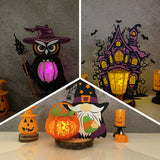 Pack 3 Different Lantern Patterns 13 - Halloween Themed 3D Lantern File - Cricut File - LightBoxGoodMan