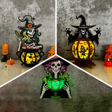 Pack 3 Different Lantern Patterns 14 - Halloween Themed 3D Lantern File - Cricut File - LightBoxGoodMan