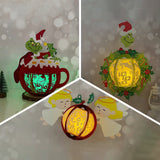 Pack 3 Different Xmas Lantern 9 - 3D Christmas Lantern File - Cricut File - LightBoxGoodMan