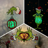 Pack 3 Grinchmas Lantern - 3D Christmas Lantern File - Cricut File - LightBoxGoodMan