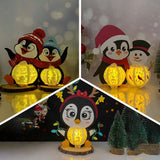 Pack 3 Different Penguin - 3D Christmas Lantern File - Cricut File - LightBoxGoodMan