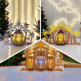 Pack 3 Nativity Scene Lantern - 3D Christmas Lantern File - Cricut File - LightBoxGoodMan