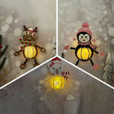 Pack 3 Different Xmas Hanging 2 - 3D Christmas Lantern File - Cricut File - LightBoxGoodMan