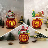 Pack 3 Different Christmas Sack - 3D Christmas Gift Bag Lantern File - Cricut File - LightBoxGoodMan