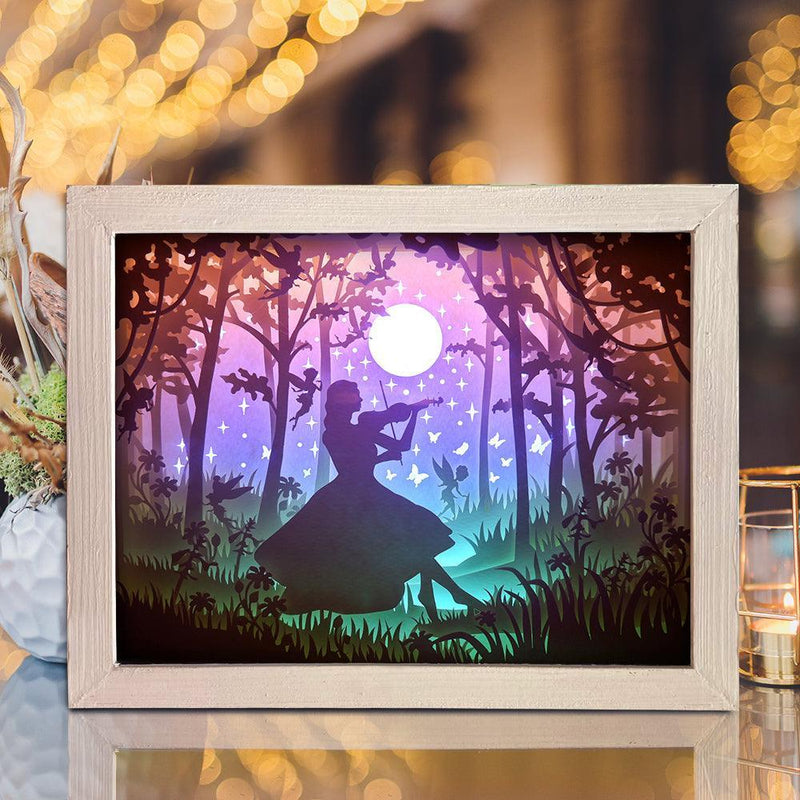A Girl Playing Violin – Paper Cut Light Box File - Cricut File - 8x10 Inches - LightBoxGoodMan - LightboxGoodman