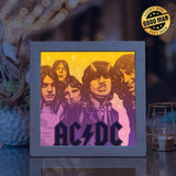 AC/DC – Paper Cut Light Box File - Cricut File - 20x20cm - LightBoxGoodMan - LightboxGoodman