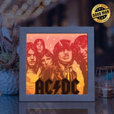 AC/DC – Paper Cut Light Box File - Cricut File - 20x20cm - LightBoxGoodMan - LightboxGoodman