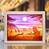 Africa Landscape 1 – Paper Cut Light Box File - Cricut File - 8x10 inches - LightBoxGoodMan - LightboxGoodman