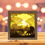 Africa Landscape 2 - Paper Cutting Light Box - LightBoxGoodman - LightboxGoodman