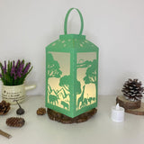 Africa Landscape - Paper Cut Lantern File - Cricut File - 10x20cm - LightBoxGoodMan