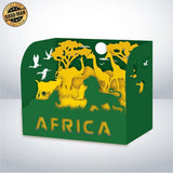 Africa Landscape - Paper Cut Mini-Showcase File - Cricut File - 10x12cm - LightBoxGoodMan - LightboxGoodman
