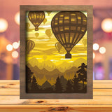 Air Balloons - Paper Cutting Light Box - LightBoxGoodman - LightboxGoodman