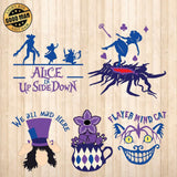 Alice Upside Down - Cricut File - Svg, Png, Dxf, Eps - LightBoxGoodMan - LightboxGoodman