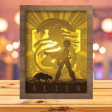 Alien - Paper Cutting Light Box - LightBoxGoodman - LightboxGoodman