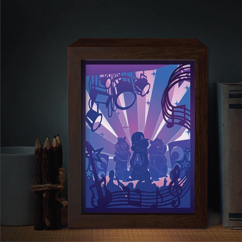 Alvin And The Chipmunks 1 - Paper Cut Light Box File - Cricut File - 8x10 inches - LightBoxGoodMan - LightboxGoodman