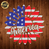 America Sunflower - Cricut File - Svg, Png, Dxf, Eps - LightBoxGoodMan - LightboxGoodman