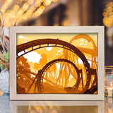 Amusement Park Roller Coaster – Paper Cut Light Box File - Cricut File - 8x10 Inches - LightBoxGoodMan - LightboxGoodman