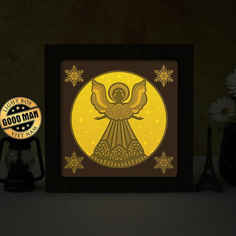 Angel 3 – Paper Cut Light Box File - Cricut File - 20x20cm - LightBoxGoodMan - LightboxGoodman