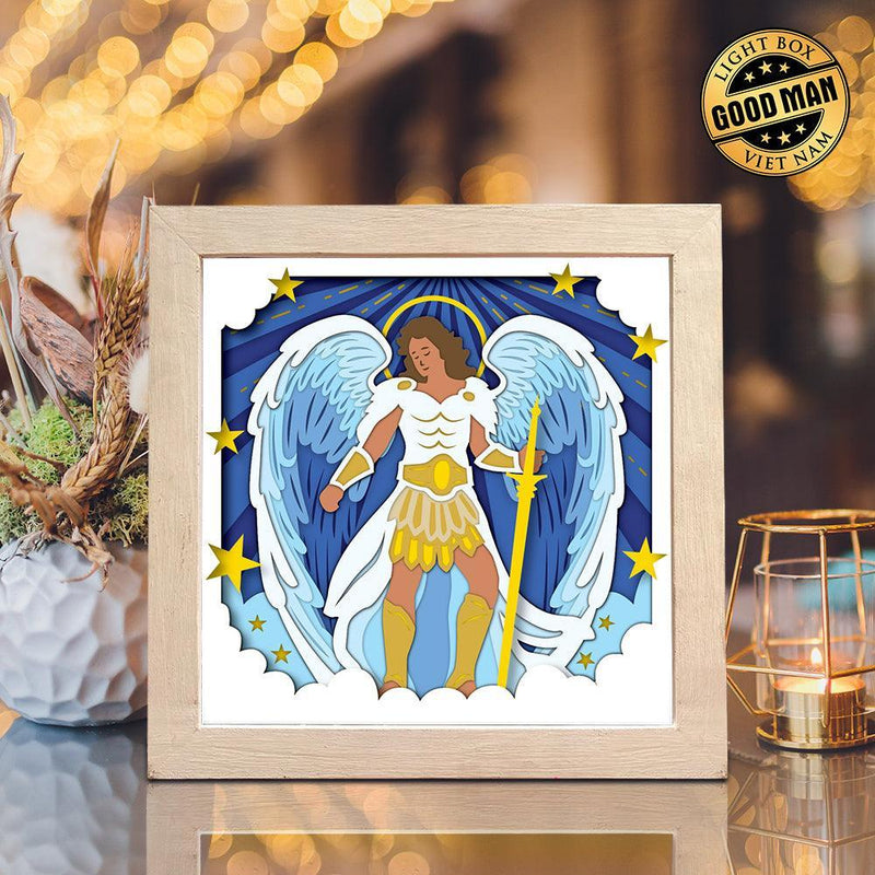 Angel 7 – Paper Cut Light Box File - Cricut File - 8x8 Inches - LightBoxGoodMan - LightboxGoodman