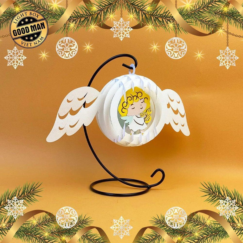 Angel - Christmas Ornament Item 3D Pop-up File - Cricut File - LightBoxGoodMan - LightboxGoodman
