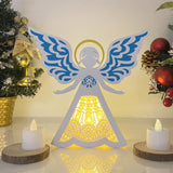 Angel Mandala - Paper Cut Angel Light Box File - Cricut File - 8x8 inches - LightBoxGoodMan