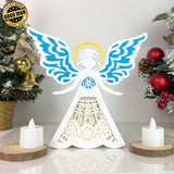 Angel Mandala - Paper Cut Angel Light Box File - Cricut File - 8x8 inches - LightBoxGoodMan - LightboxGoodman