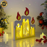 Angel - Paper Cut Candle Light Box File - Cricut File - 8,6x7 inches - LightBoxGoodMan - LightboxGoodman