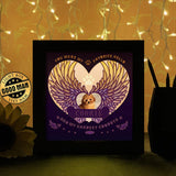 Angel Wings Memorial 2 - Personalized Paper Cutting Light Box - LightBoxGoodman - LightboxGoodman