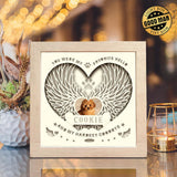 Angel Wings Memorial 2 – Personalized Papercut Lightbox File - 8x8" - Cricut File - LightBoxGoodMan - LightboxGoodman