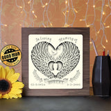 Angel Wings Memorial - Personalized Paper Cutting Light Box - LightBoxGoodman - LightboxGoodman