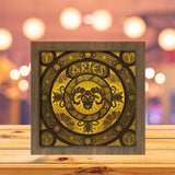 Aries - 12 Zodiac - Paper Cutting Light Box - LightBoxGoodman - LightboxGoodman