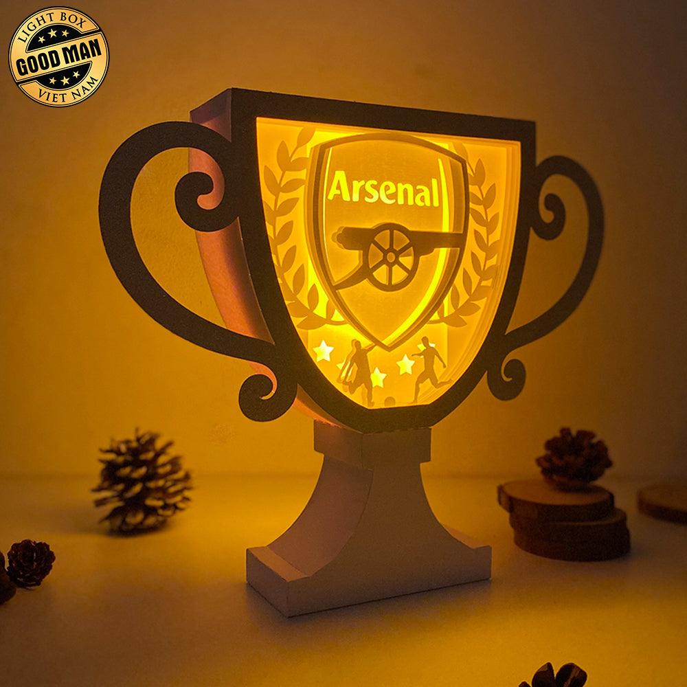 Arsenal - Paper Cut Cup Light Box File - Cricut File - 24,2x28,5cm - LightBoxGoodMan - LightboxGoodman