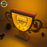 Arsenal - Paper Cut Cup Light Box File - Cricut File - 24,2x28,5cm - LightBoxGoodMan - LightboxGoodman