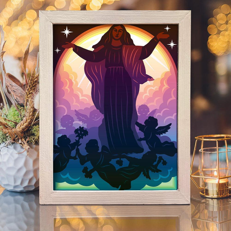 Assumption of Mary – Paper Cut Light Box File - Cricut File - 8x10 inches - LightBoxGoodMan - LightboxGoodman