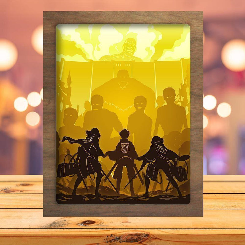 Attack On Titan - Paper Cutting Light Box - LightBoxGoodman - LightboxGoodman