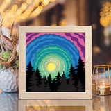 Aurora Borealis 2 – Paper Cut Light Box File - Cricut File - 8x8 inches - LightBoxGoodMan