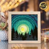 Aurora Borealis 2 – Paper Cut Light Box File - Cricut File - 8x8 inches - LightBoxGoodMan - LightboxGoodman