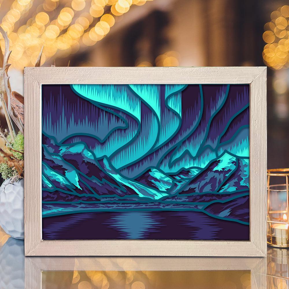 Aurora Borealis 3 – Paper Cut Light Box File - Cricut File - 8x10 ...