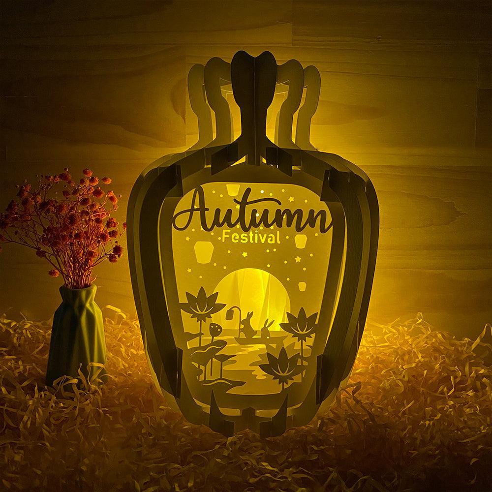Autumn Festival - 3D Pop-up Light Box Vase File - Cricut File - LightBoxGoodMan - LightboxGoodman