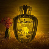 Autumn Festival - 3D Pop-up Light Box Vase File - Cricut File - LightBoxGoodMan