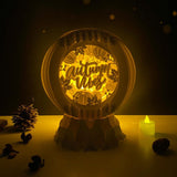 Autumn Vibes - 3D Pop-up Light Box Globe File - Cricut File - LightBoxGoodMan