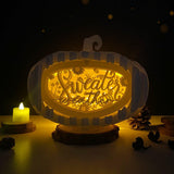 Autumn Weather - 3D Pop-up Light Box Pumpkin File - Cricut File - LightBoxGoodMan