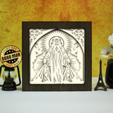 Ave Maria Square – Paper Cut Light Box File - Cricut File - 8x8 inches - LightBoxGoodMan - LightboxGoodman