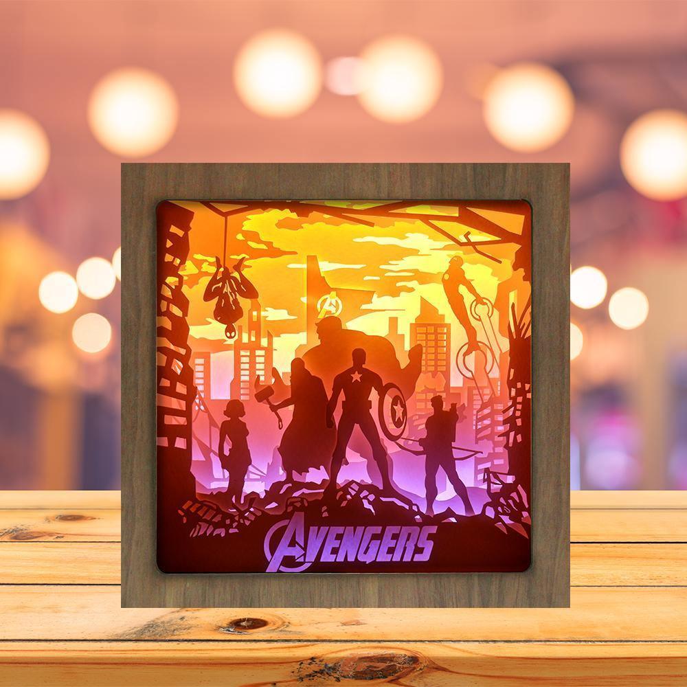 Avengers 1 Square - Paper Cutting Light Box - LightBoxGoodman - LightboxGoodman