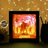 Avengers 1 Square - Paper Cutting Light Box - LightBoxGoodman - LightboxGoodman