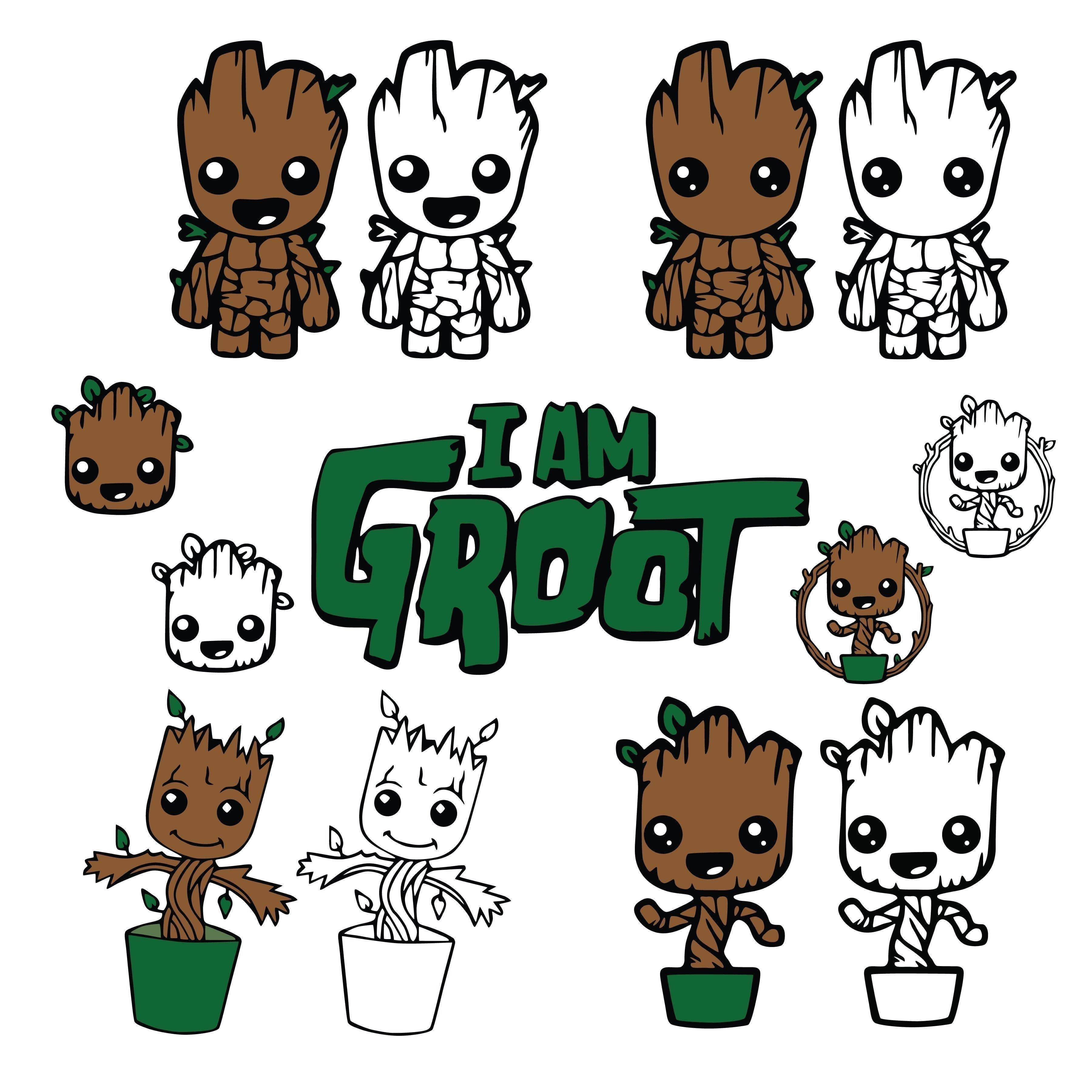 Baby Groot - Cricut File - Svg, Png, Dxf, Eps - LightBoxGoodMan